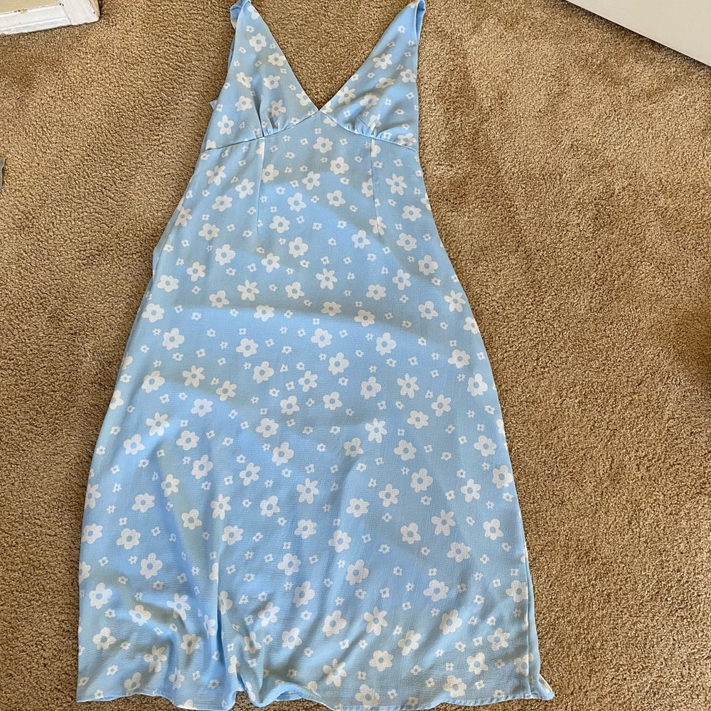 Light blue floral maxi